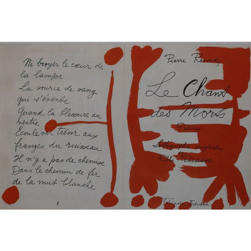 PICASSO/ REVERDY.- LE CHANT DES MORTS SOLD